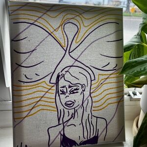 “Angelic Protection” Acrylic Pen Artwork